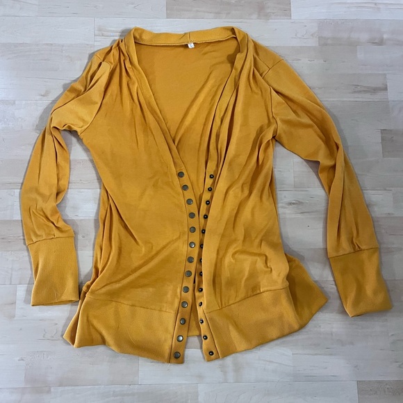 Mustard Yellow Cardigan - Picture 2 of 2